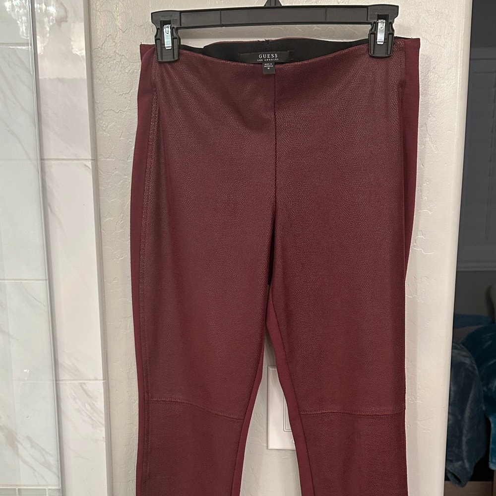 Guess Deep Red Cranberry Leggings